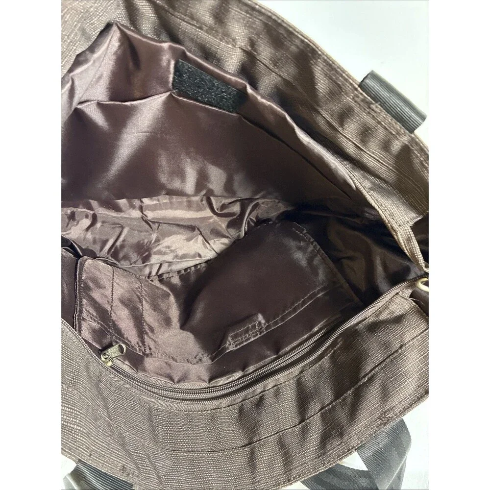 Port Authority Brown Laptop Tote Bag 3 Compartment Organizer Shoulder Bag 11x12